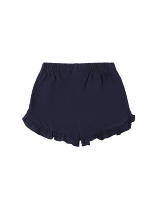 iDo shorts con volant blu