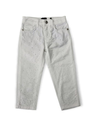 JOHN RICHMOND Jeans con gamba dritta e traforature Bianco