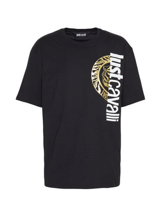 JUST CAVALLI T-shirt girocollo con logo Nero