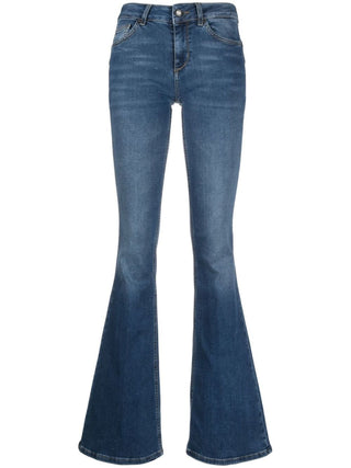 LIU JO Jeans Flare in denim stretch Lavaggio Blu scuro