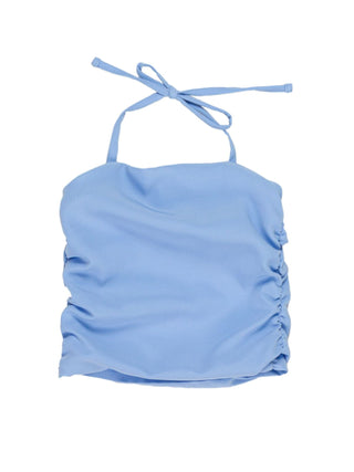 LU LU' by Miss Grant Top con arricciature Azzurro polvere