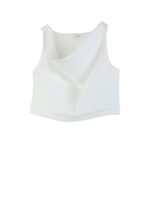 LU LU' by Miss Grant Top con scollo morbido Bianco