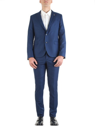 Manuel Ritz completo elegante giacca monopetto e pantalone blu