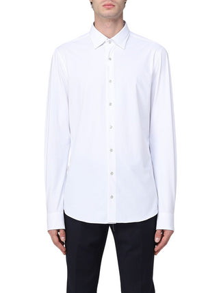 MICHAEL KORS Camicia Performance slim fit in nylon stretch Bianco