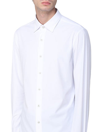 MICHAEL KORS Camicia Performance slim fit in nylon stretch Bianco