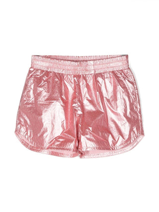 MICHAEL KORS Shorts con logo all over effetto laminato Rosa