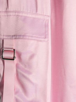 MISS BLUMARINE Pantaloni cargo in tessuto satin Rosa