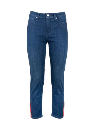 Moschino Love jeans slim fit con zip lavaggio blu scuro