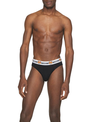 Moschino Underwear set 2 slip con banda logo Teddy Bear nero