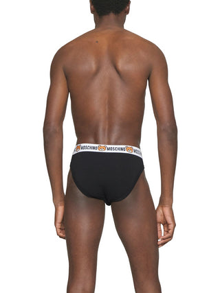 Moschino Underwear set 2 slip con banda logo Teddy Bear nero