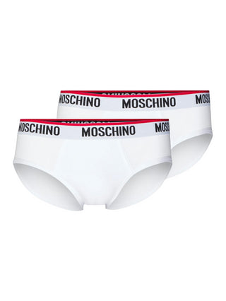 Moschino Underwear set 2 slip con banda logata bianco