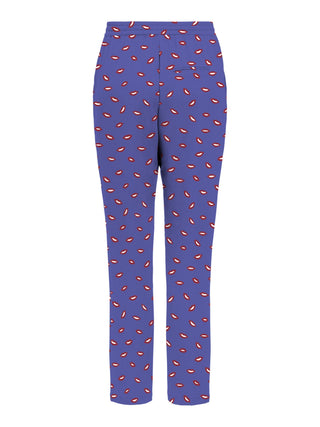 Only pantaloni lunghi in fantasia blu