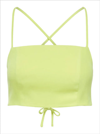 Only top cropped verde acido