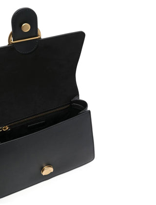 PINKO Borsa One Top Handle Classic Light con tracolla Nero/oro