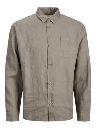 Premium by Jack&Jones giacca in lino a maniche lunghe grigio