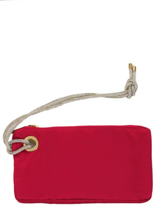 Simona Corsellini pochette con cinturino strass fucsia