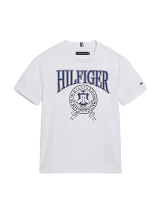 TOMMY HILFIGER T-shirt a manica corta con stampa logo Bianco