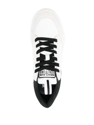 Versace Jeans Couture sneakers Speedtrack in pelle e suede bianco ecrù