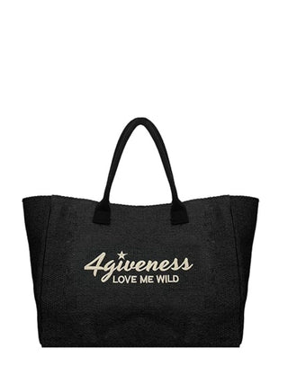 4giveness borsa mare Promo Cartapaglia con logo nero