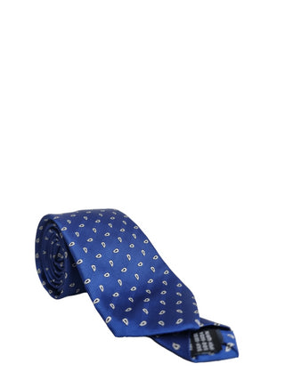 Alta Tensione cravatta in seta blu