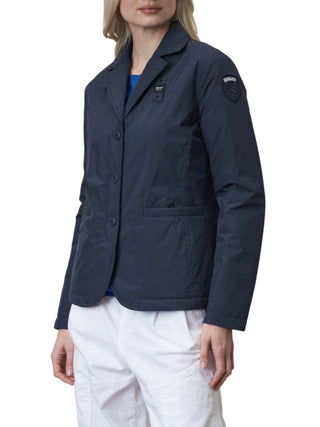 Blauer giubbino blazer leggermente imbottito blu