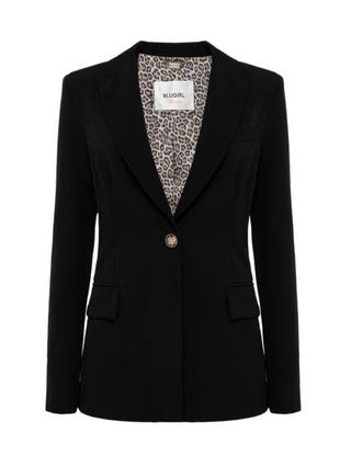 Blugirl giacca blazer monopetto in cady nero