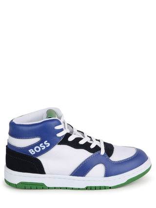 Boss sneakers alte colorblock bianco blu