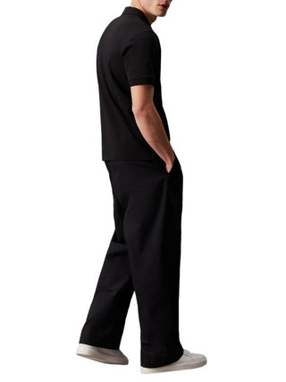 Calvin Klein polo in piquè a manica corta nero