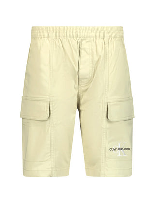 Calvin Klein Jeans bermuda cargo con logo verde chiaro