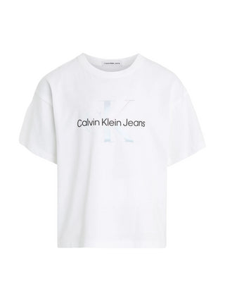 Calvin Klein Jeans T-shirt manica corta con logo bianco