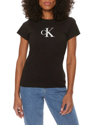 Calvin Klein Jeans T-shirt manica corta con logo monogram nero