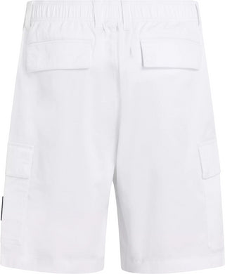 Calvin Klein Jeans bermuda cargo in cotone stretch bianco