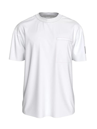 Calvin Klein Jeans T-shirt manica corta bi-materiale bianco