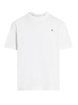 Calvin Klein Jeans T-shirt maniche corte con maxi logo bianco