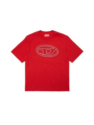 Diesel T-shirt maniche corte con logo iconico rosso