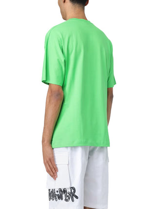 Disclaimer T-shirt manica corta con maxi stampa verde lime