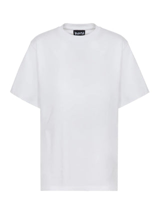 Disclaimer T-shirt manica corta con logo strass bianco