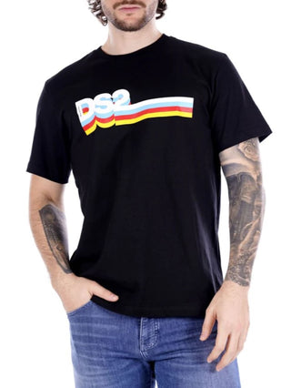 DS2 T-shirt maniche corte con stampa logo nero