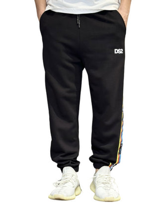 DS2 pantaloni joggers in felpa con banda logo nero