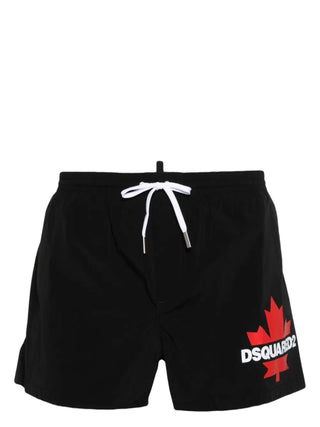 Dsquared2 boxer mare con logo iconico nero