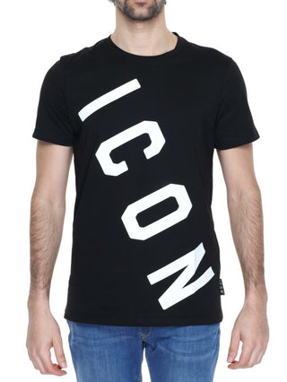 Icon T-shirt a manica corta con logo nero