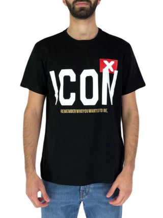 Icon T-shirt maniche corte con logo nero