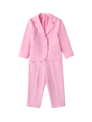 iDo completo elegante giacca e pantaloni rosa