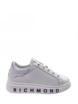 John Richmond sneakers in pelle con stampa logo bianco