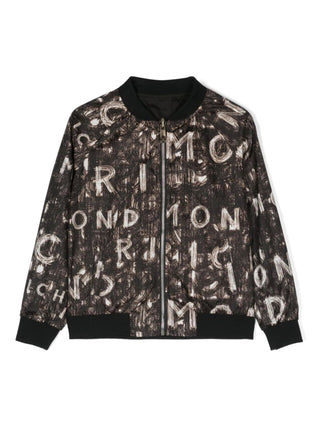 John Richmond giubbino bomber reversibile Meteor nero bianco