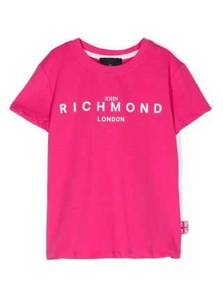 John Richmond T-shirt manica corta Wais con logo fucsia