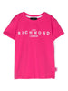 john-richmond-t-shirt-manica-corta-wais-con-logo-fucsia