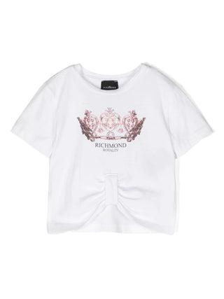 John Richmond T-shirt manica corta Jimini in jersey bianco