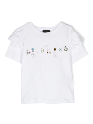 John Richmond T-shirt a maniche corte con logo gioiello