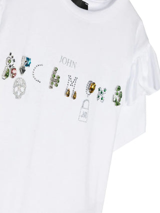 John Richmond T-shirt a maniche corte con logo gioiello